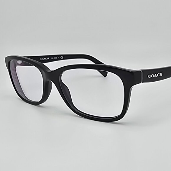 Coach HC6089 5002 Gloss Black Silver Full Rim Eyeglasses Frame 51-16-135 - Picture 1 of 13